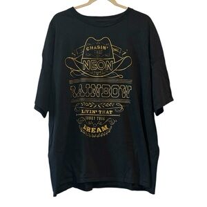 Alan Jackson Chasin' That Neon Rainbow Black T-Shirt 3XL